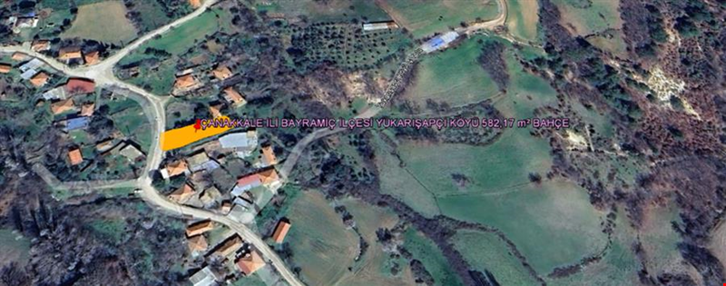 ÇANAKKALE İLİ BAYRAMİÇ İLÇESİ YUKARIŞAPÇI KÖYÜ 582,17 m² BAHÇE