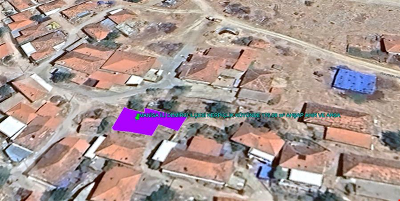 MANİSA İLİ DEMİRCİ İLÇESİ KERPİÇLİK KÖYÜNDE 176,08 m² AHŞAP AHIR VE ARSA