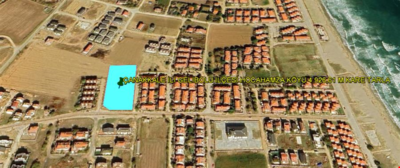 ÇANAKKALE İLİ GELİBOLU İLÇESİ HOCAHAMZA KÖYÜ 4.926,61 M KARE TARLA