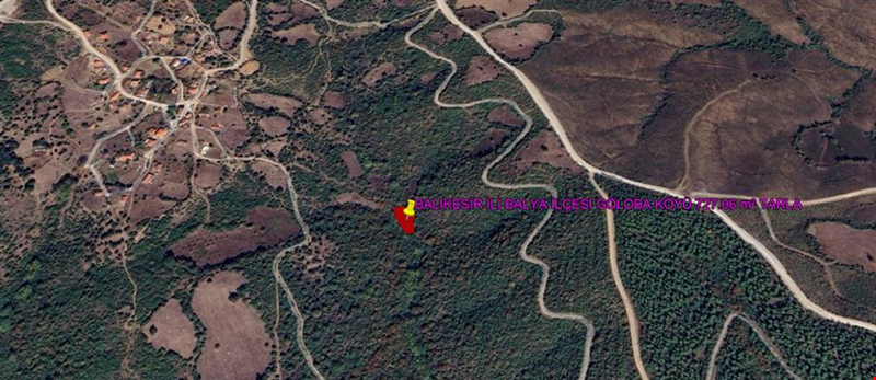 BALIKESİR İLİ BALYA İLÇESİ GÖLOBA KÖYÜ 727,06 m²  TARLA