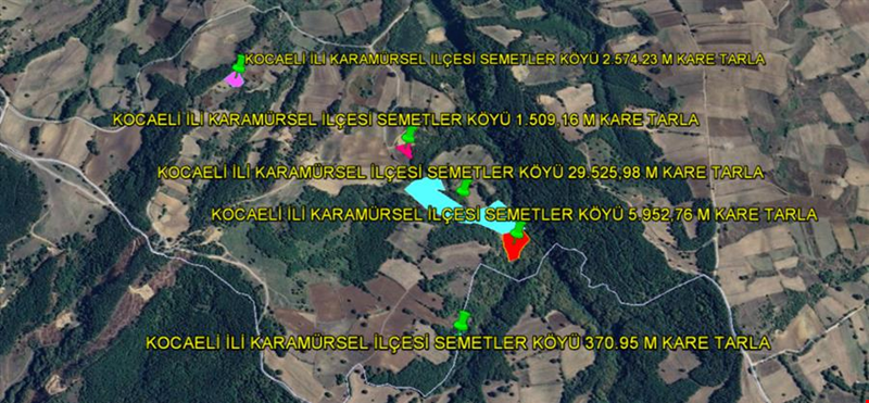 KOCAELİ PROVINCE KARAMÜRSEL DISTRICT SEMETLER VILLAGE 39.933,08 SQUARE METER FIELD