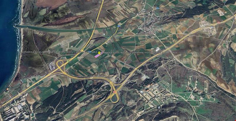 ÇANAKKALE İLİ GELİBOLU İLÇESİ BURHANLI KÖYÜ 20.130,90 M KARE TARLA