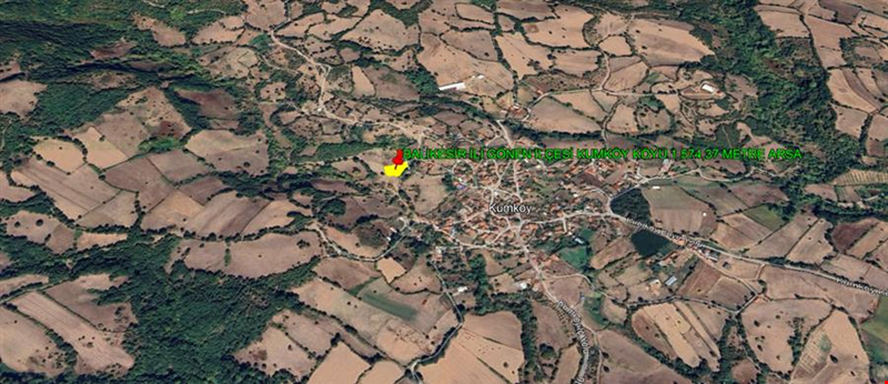 BALIKESİR İLİ GÖNEN İLÇESİ KUMKÖY KÖYÜ 1.574,37 m²  ARSA