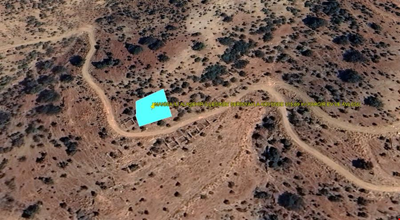 MANİSA İLİ ALAŞEHİR İLÇESİNDE SERİNYAYLA KÖYÜNDE 315,69  m² KARGİR EV VE AVLUSU