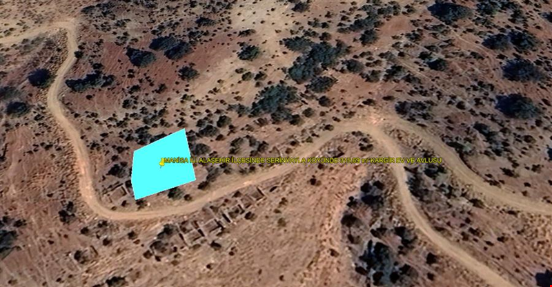 MANİSA İLİ ALAŞEHİR İLÇESİNDE SERİNYAYLA KÖYÜNDE 315,69  m² KARGİR EV VE AVLUSU