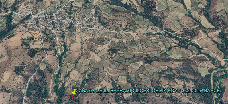ÇANAKKALE İLİ BAYRAMİÇ İLÇESİ GEDİK KÖYÜ 332,00 m² BAHÇE