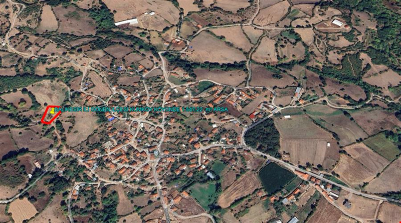 BALIKESİR İLİ GÖNEN İLÇESİ KUMKÖY KÖYÜNDE 1.547,22  m² ARSA