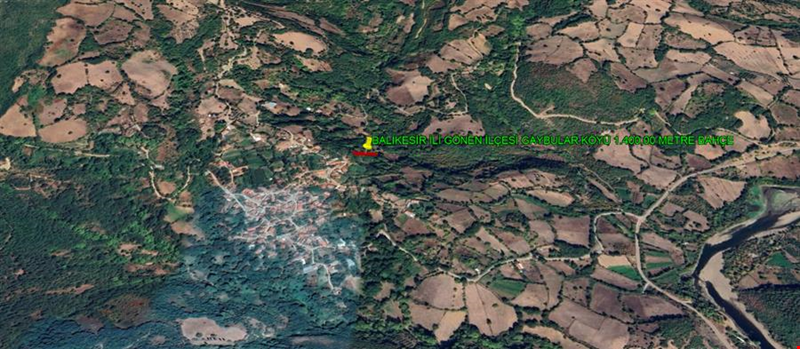 BALIKESİR İLİ GÖNEN İLÇESİ GAYBULAR KÖYÜ 1.400,00 m²  BAHÇE