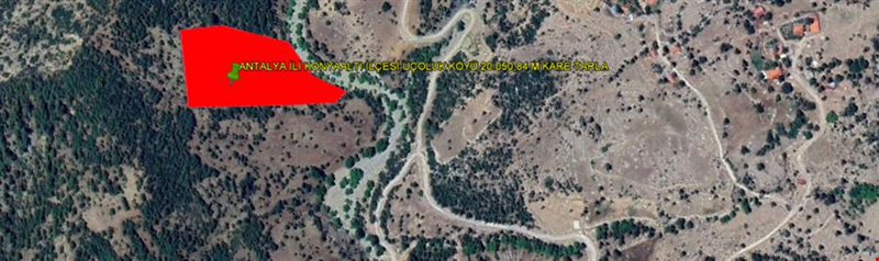 ANTALYA İLİ KONYAALTI İLÇESİ ÜÇOLUK KÖYÜ 20.050,84 M KARE TARLA
