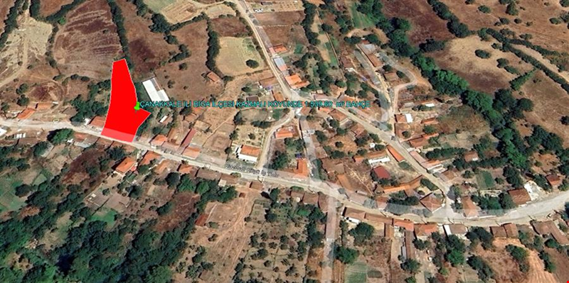ÇANAKKALE İLİ BİGA İLÇESİ KAZMALI KÖYÜNDE 1.539,60  m² BAHÇE