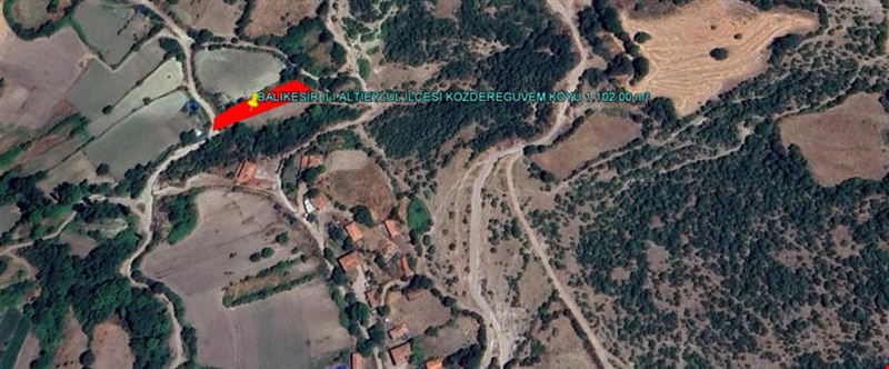 BALIKESIR PROVINCE SINDIRGI COUNTY OSMANLAR VILLAGE 371,26m² LAND