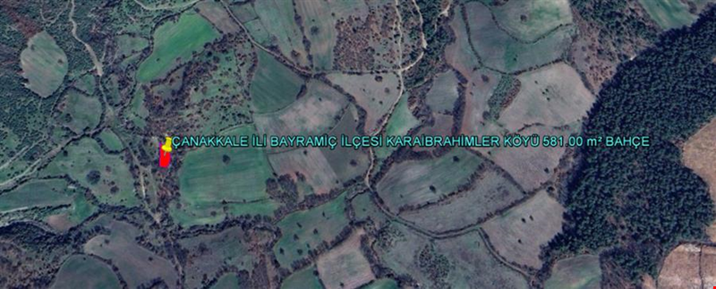 ÇANAKKALE İLİ BAYRAMİÇ İLÇESİ KARAİBRAHİMLER KÖYÜ 581,00 m² BAHÇE