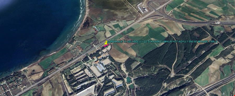 ÇANAKKALE İLİ GELİBOLU İLÇESİ KAVAK CUMHURİYET KÖYÜ 1.050,87 m² TARLA