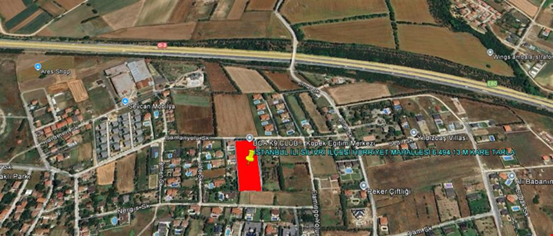 İSTANBUL İLİ SİLİVRİ İLÇESİ HÜRRİYET MAHALLESİ 6.494,13 M KARE ARSA