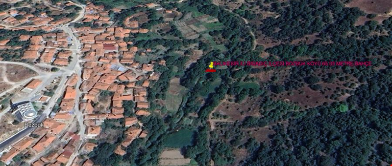 BALIKESİR İLİ BİGADİÇ İLÇESİ BOZBÜK KÖYÜ 65,05 m²  BAHÇE