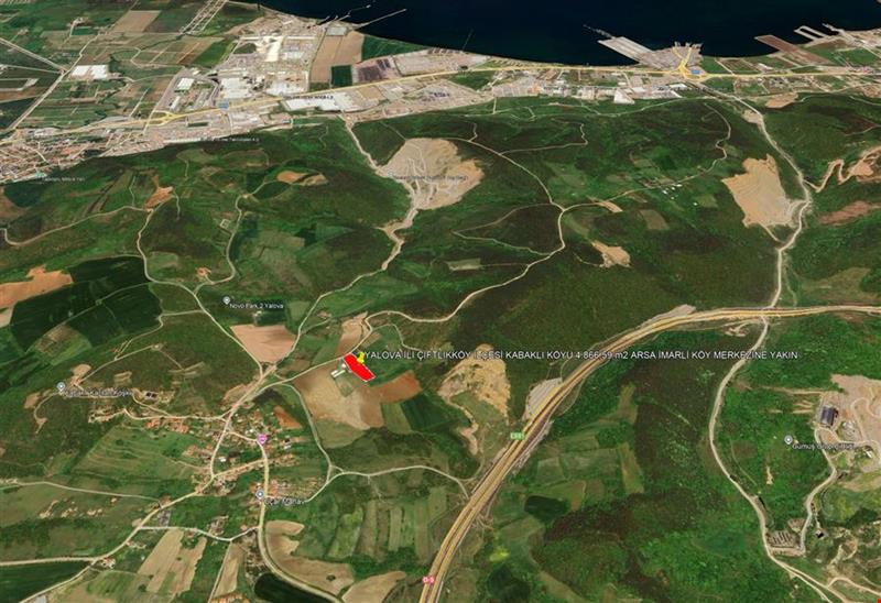YALOVA İLİ ÇİFTLİKKÖY İLÇESİ KABAKLI KÖYÜ 4.866,59 m2 TARLA KÖY MERKEZİNE YAKIN
