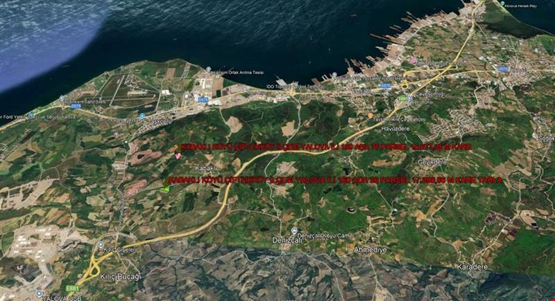 YALOVA ÇİFTLIKKÖY NEAR KABAKLI VILLAGE 16.677,05 SQUARE METER FIELD